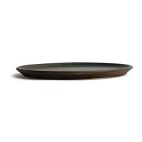 Canvas round plates with narrow edge | green | 26.5 cm | 6 pieces