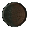 Olympia Canvas round plates with narrow edge | green | 26.5cm | 6 pieces