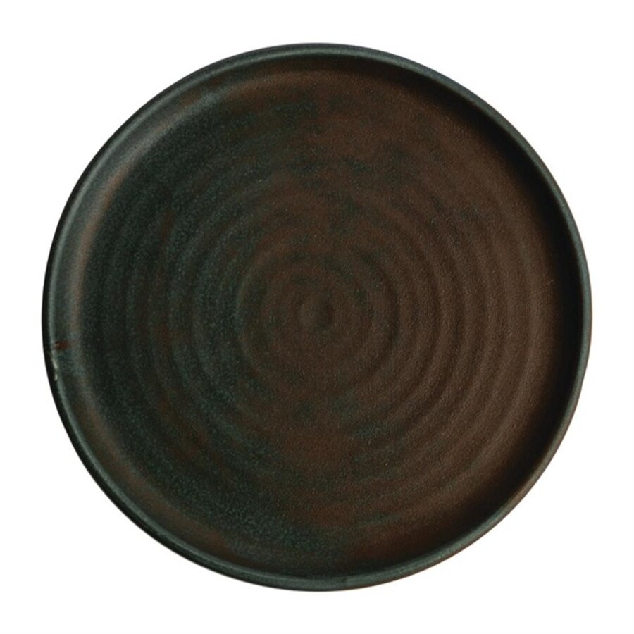 Assiettes rondes en toile à bord étroit | vert | 26,5 cm | 6 pièces