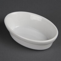 Bols ovales en faïence blanche 14,5 cm (6 pièces)