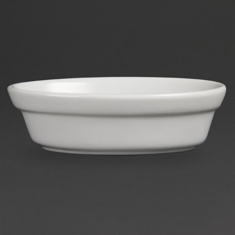 Ovale Schalen aus Weißware, 14,5 cm (6 Stück)