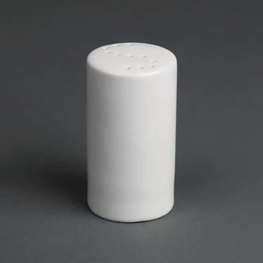 Salzstreuer aus Weißware, 8 cm (12 Stück)
