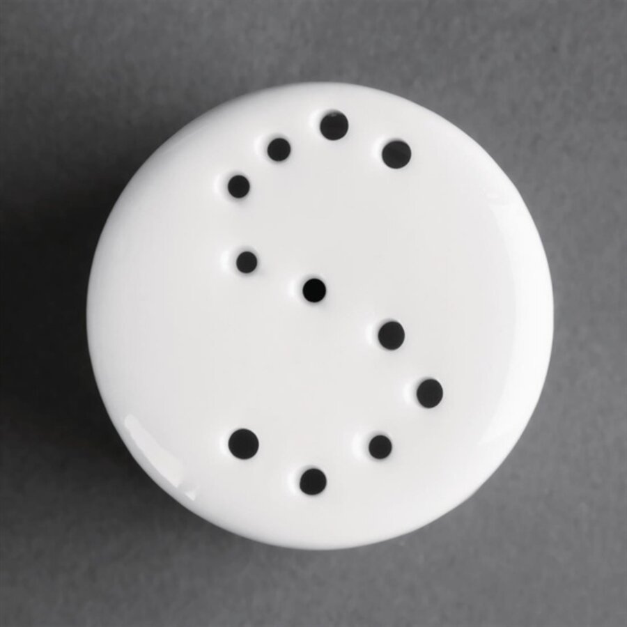 Salzstreuer aus Weißware, 8 cm (12 Stück)