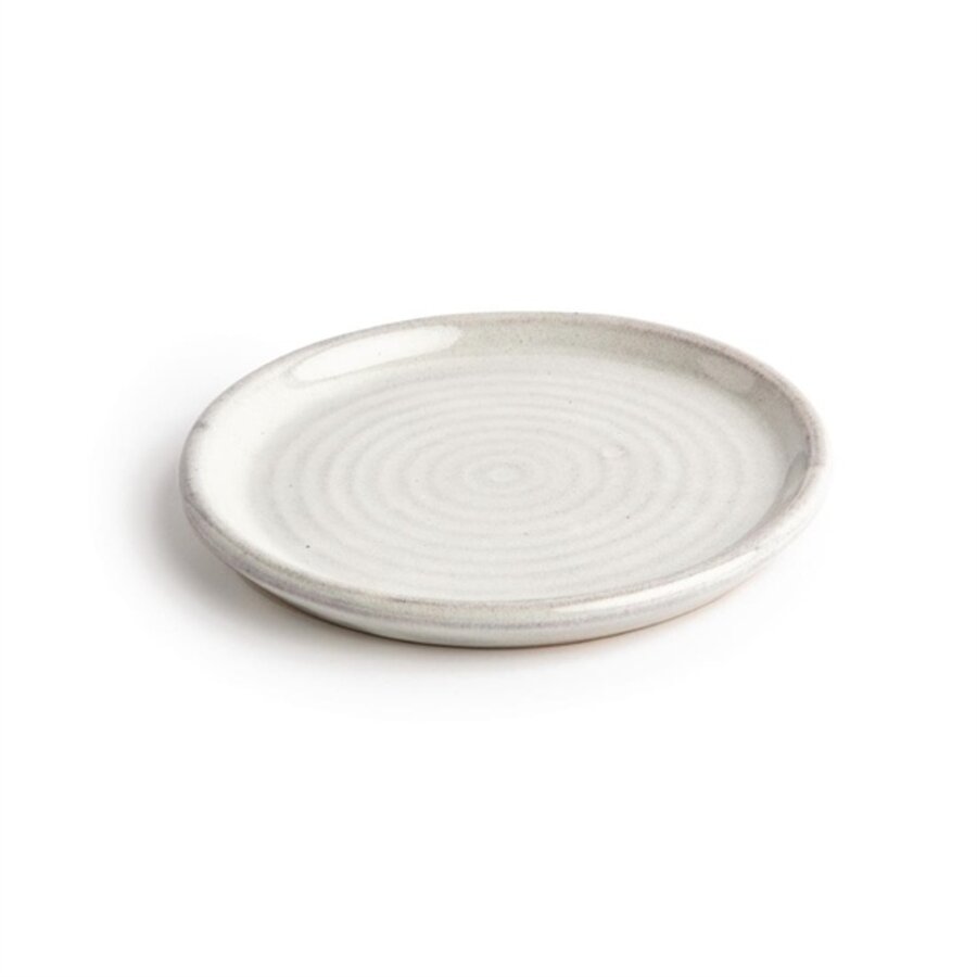 Canvas-Rundplatten mit schmalem Rand | weiß| 18 cm | 6 Stück