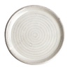 Canvas round plates with narrow edge | white| 18cm | 6 pieces