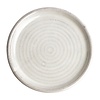 Olympia Canvas ronde borden met smalle rand | wit| 18 cm | 6 stuks