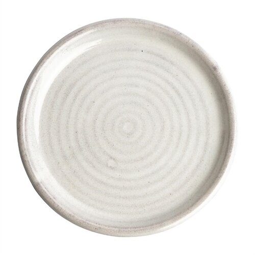  Olympia Assiettes rondes en toile à bord étroit | blanc| 18 cm | 6 pièces 
