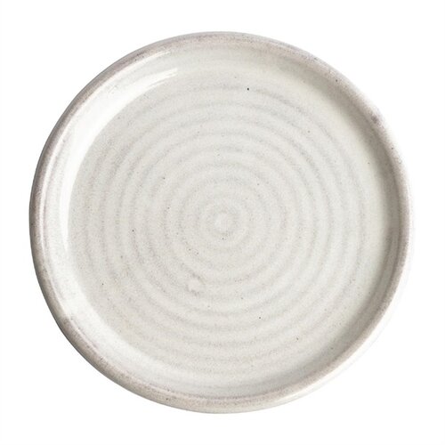  Olympia Canvas round plates with narrow edge | white| 18cm | 6 pieces 