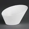 Olympia Whiteware oval sloping bowls | White | 18x20cm | 3 pieces