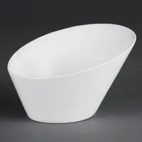 Whiteware oval sloping bowls | White | 18x20cm | 3 pieces