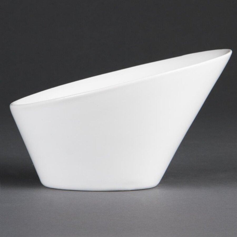 Whiteware oval sloping bowls | White | 18x20cm | 3 pieces