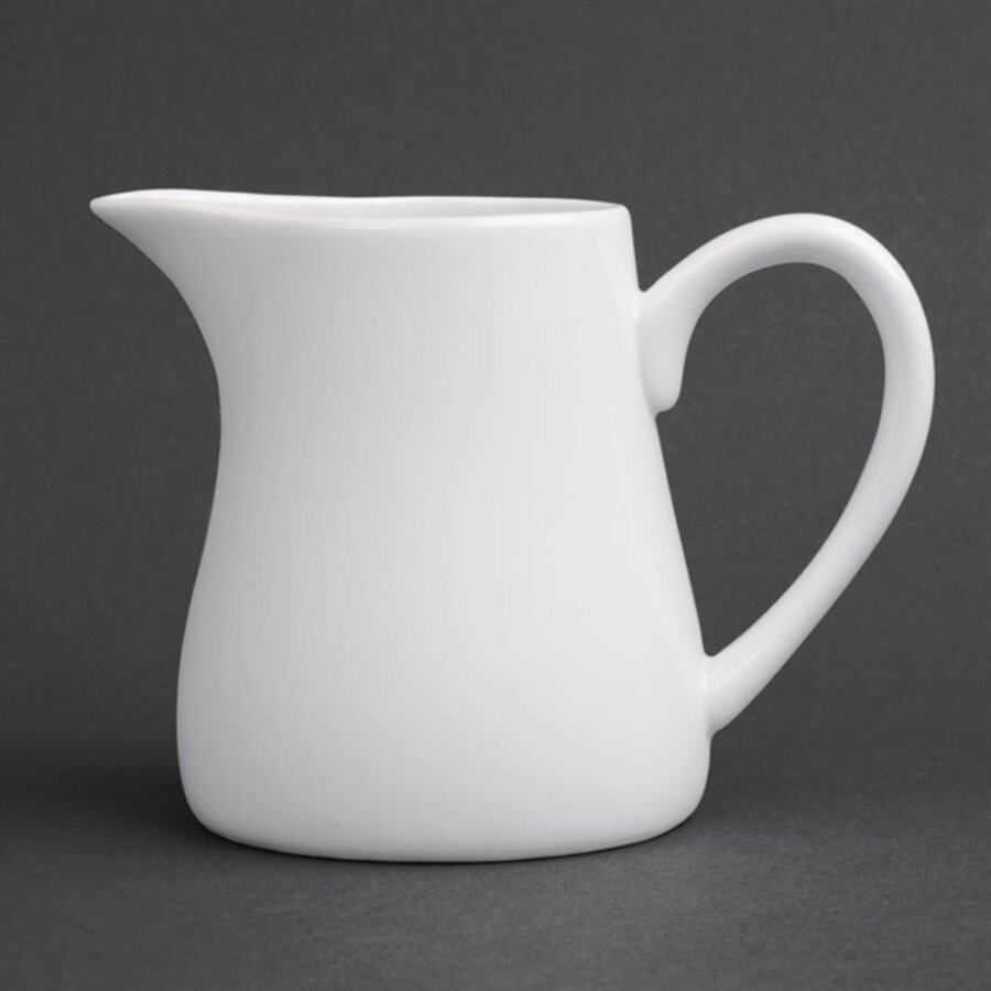 Pots à lait en faïence blanche avec anse | 21,2 cl | 6 pièces