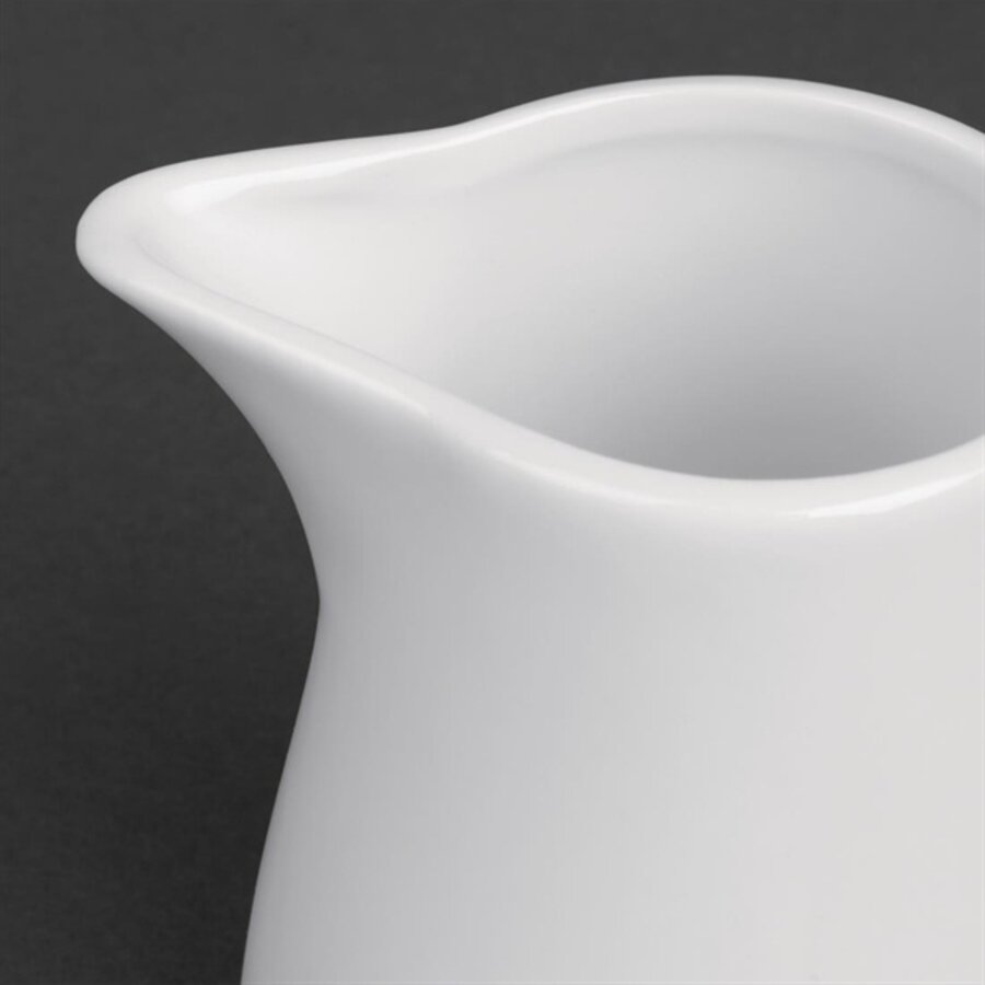 Pots à lait en faïence blanche avec anse | 21,2 cl | 6 pièces