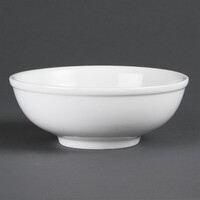 Bol à nouilles en faïence blanche | Porcelaine | 19 cm | 6 pièces