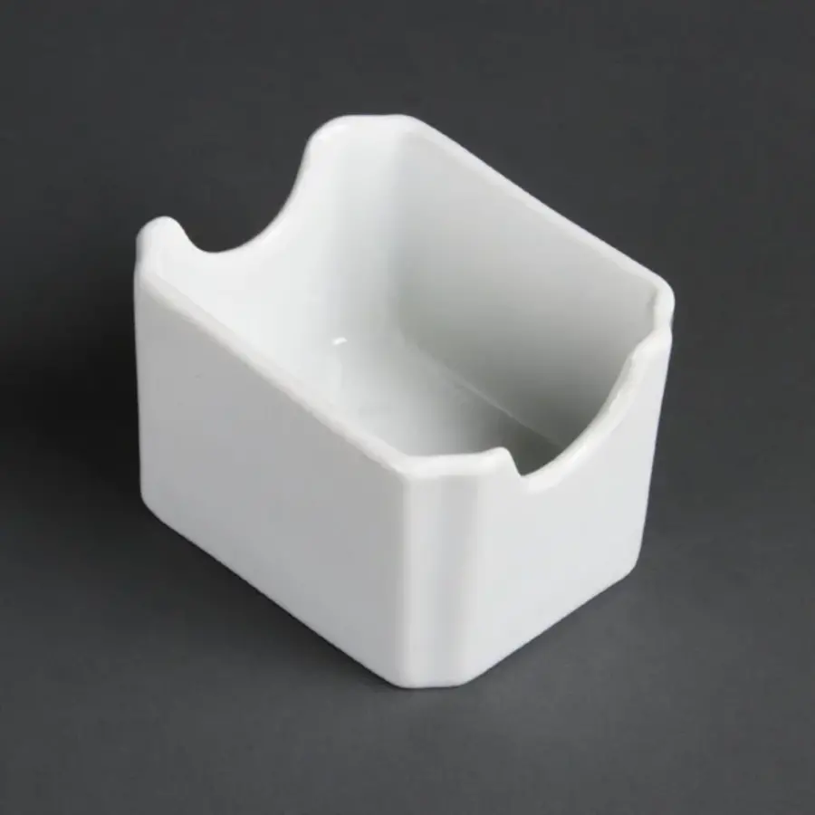 Whiteware sachet holder | Porcelain | 6 pieces