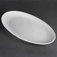 Whiteware deep white oval bowl | Porcelain | 50Øcm