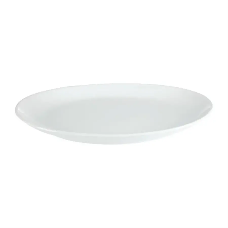 Whiteware diepe witte ovale schaal | Porselein | 50Øcm