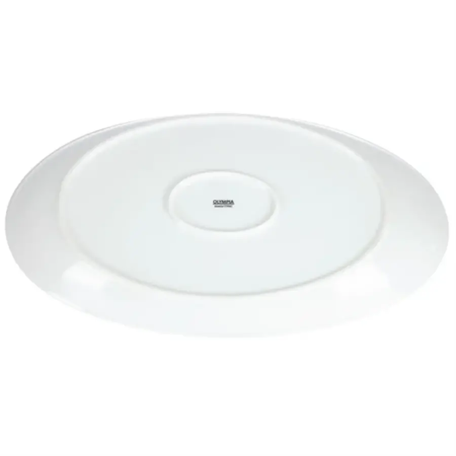 Whiteware deep white oval bowl | Porcelain | 50Øcm