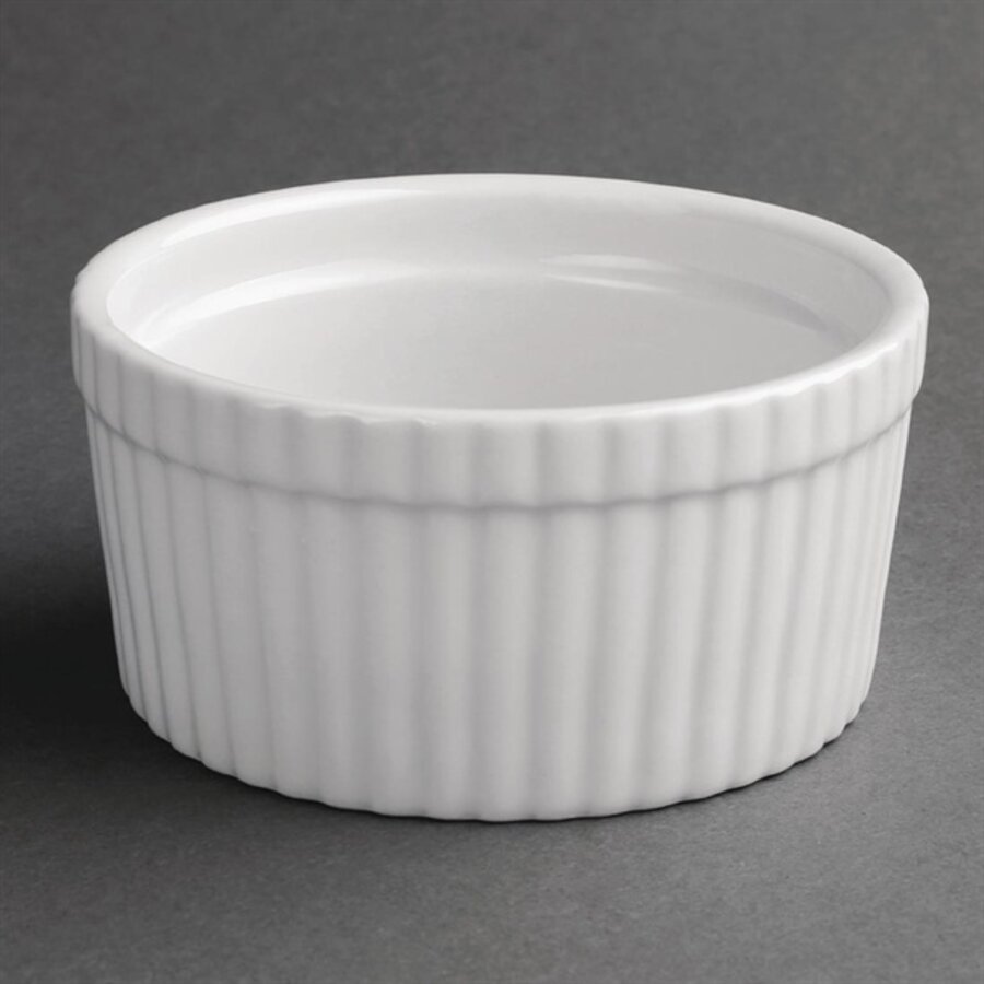 Plats à soufflé en faïence blanche | Porcelaine | 10,5Øcm | 6 pièces