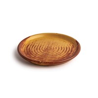 Canvas ronde borden met smalle rand | roestoranje| 18 cm | 6 stuks