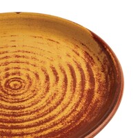 Canvas round plates with narrow edge | rust orange| 18cm | 6 pieces