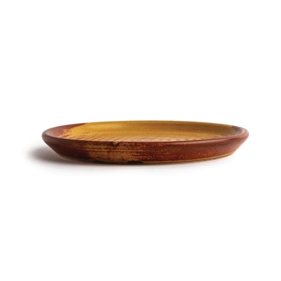 Canvas-Rundplatten mit schmalem Rand | rost orange| 18 cm | 6 Stück