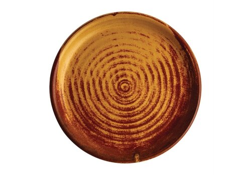  Olympia Canvas round plates with narrow edge | rusty orange| 18cm | 6 pieces 