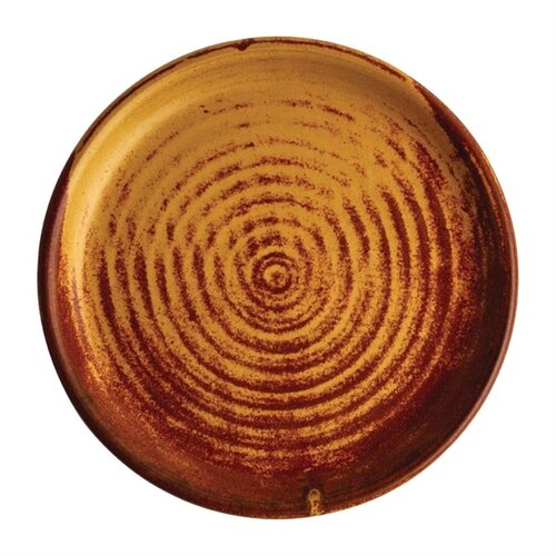  Olympia Canvas ronde borden met smalle rand | roestoranje| 18 cm | 6 stuks 