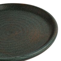 Canvas round plates with narrow edge | green | 18cm | 6 pieces