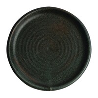 Canvas round plates with narrow edge | green | 18cm | 6 pieces