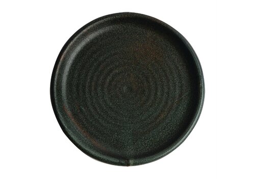  Olympia Assiettes rondes en toile à bord étroit | vert | 18 cm | 6 pièces 