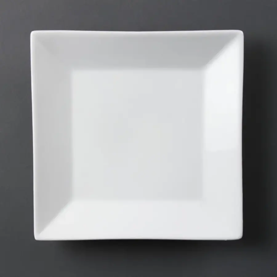 Whiteware square plate | 25x25cm | 6 pieces