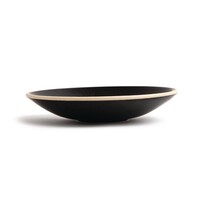 Canvas shallow bowls | black | 20cm | 6 pieces