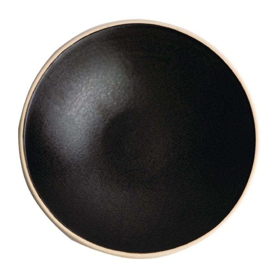 Bols peu profonds en toile | noir | 20 cm | 6 pièces