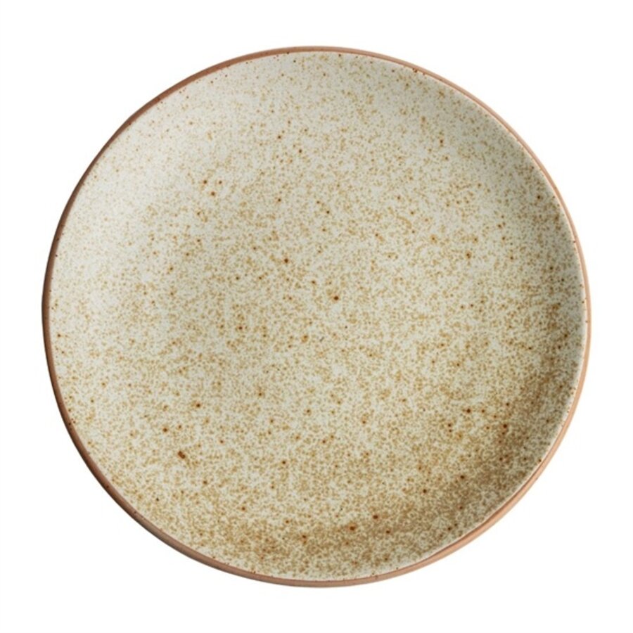 Canvas vaulted plates | cream | 27Øcm | 6 pieces