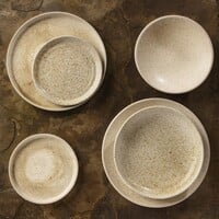 Canvas vaulted plates | cream | 27Øcm | 6 pieces