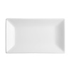 Olympia Plats de service rectangulaires en faïence blanche | 25x15cm | 4 pièces)