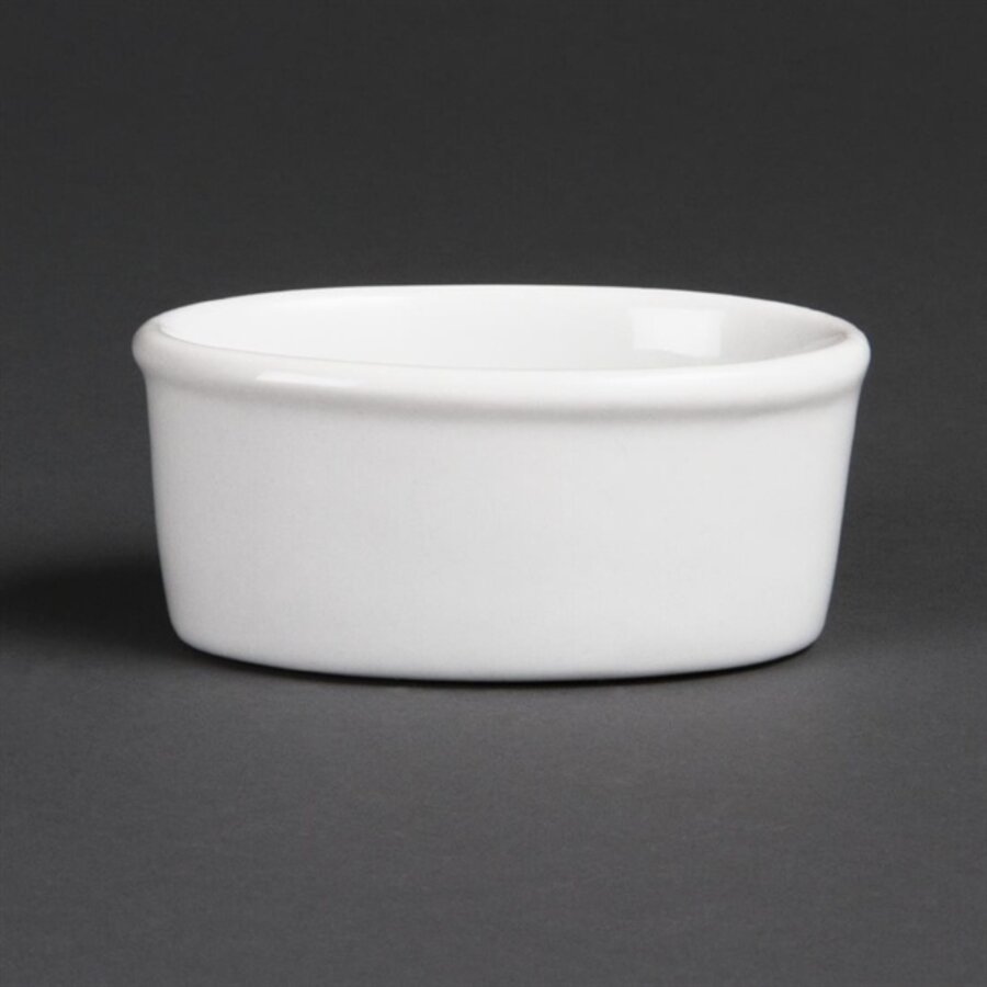 Whiteware oval ramekins | Porcelain | 10.5Øcm | 12 pieces