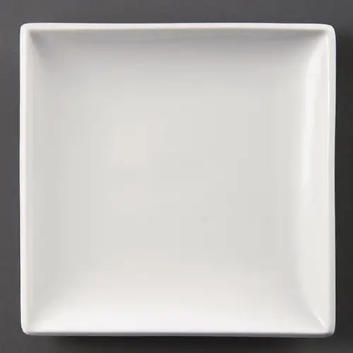  Olympia Assiettes carrées en faïence blanche | Porcelaine | 29,5Øcm | 6 pièces 