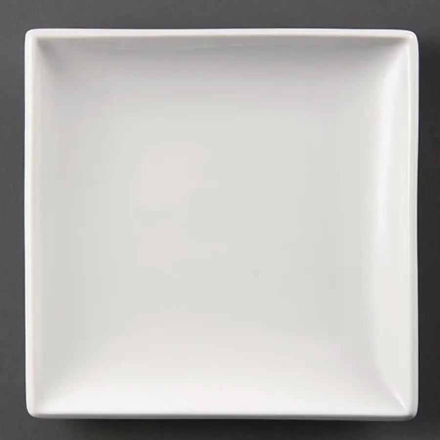 Whiteware square plates | Porcelain | 29.5Øcm | 6 pieces