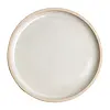 Olympia Canvas flat round plates | white | 25Øcm | 6 pieces
