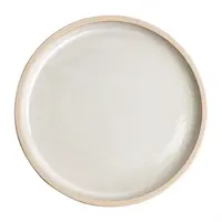 Assiettes rondes plates en toile | blanc | 25Øcm | 6 pièces