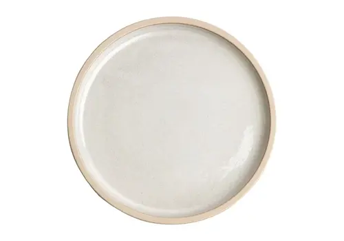  Olympia Canvas platte ronde borden | wit | 25Øcm | 6 stuks 