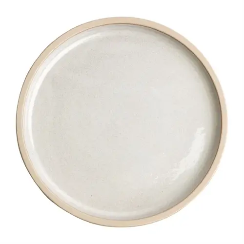  Olympia Canvas platte ronde borden | wit | 25Øcm | 6 stuks 