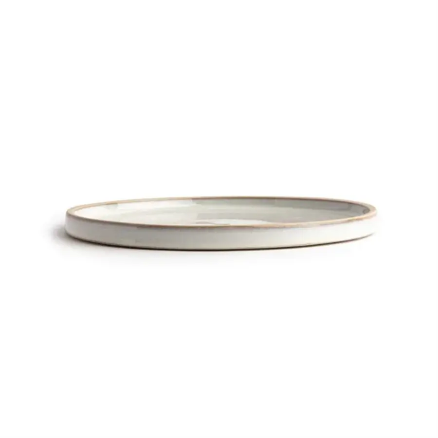 Canvas flat round plates | white | 25Øcm | 6 pieces