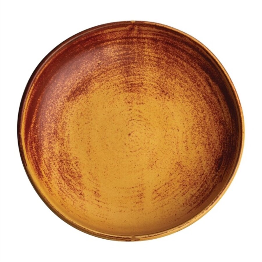 Assiettes creuses en toile | orange rouille | 23Øcm | 6 pièces
