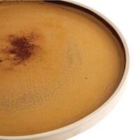 Flache runde Platten aus Canvas | rost orange | 25Øcm | 6 Stück