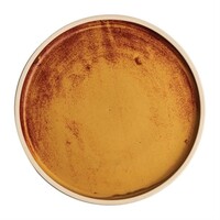 Assiettes rondes plates en toile | orange rouille | 25Øcm | 6 pièces