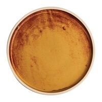 Canvas platte ronde borden | roestoranje | 25Øcm | 6 stuks