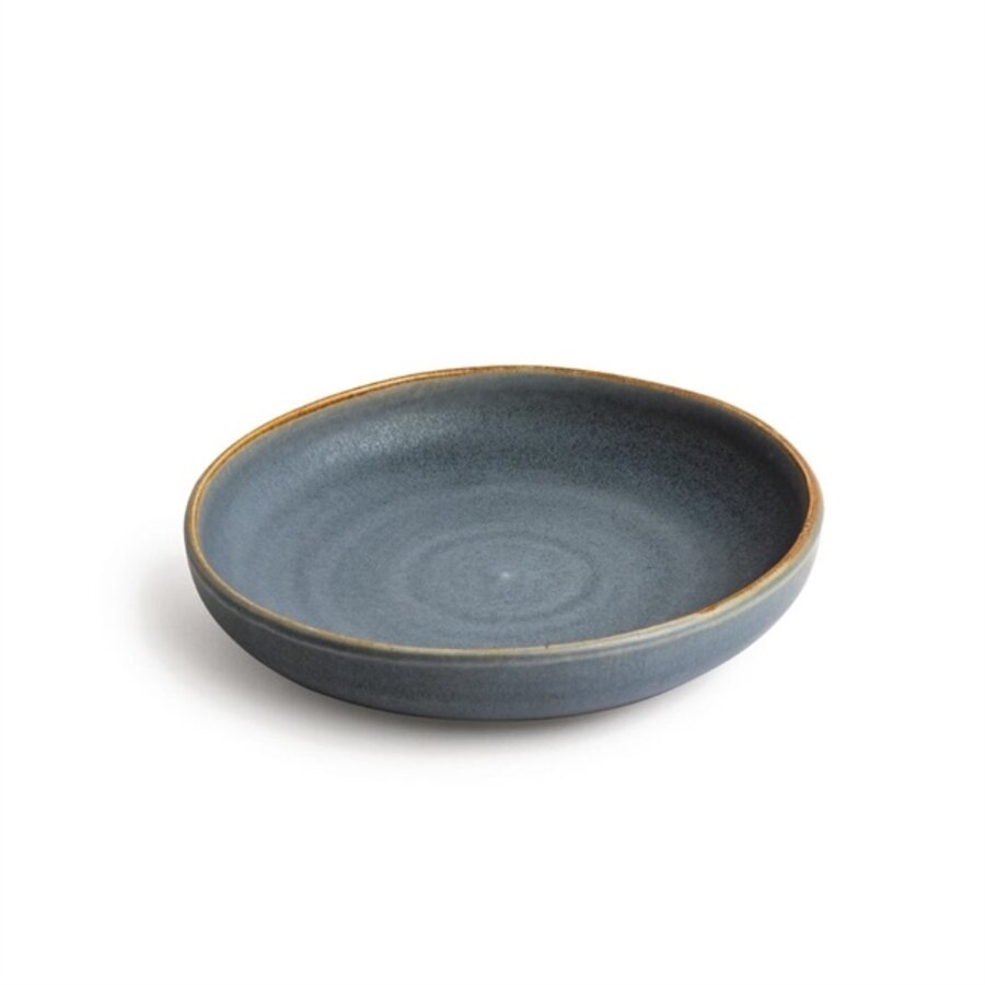 Tiefe Coupételler aus Canvas | blauer Granit | 23Øcm | 6 Stück